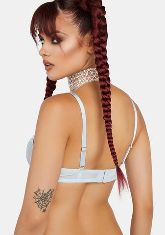 Daisy Embroidered Bra