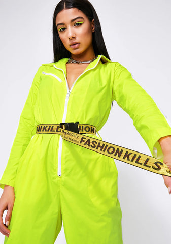 Electric Cosmic Radiation Belted Jumpsuit