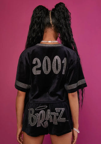 Be Your Motivation Velour Crop Top