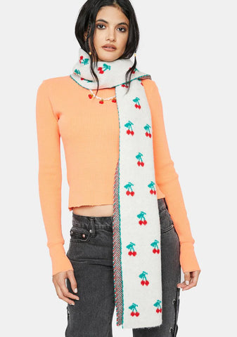 Syrup Cherry Baby Knit Scarf