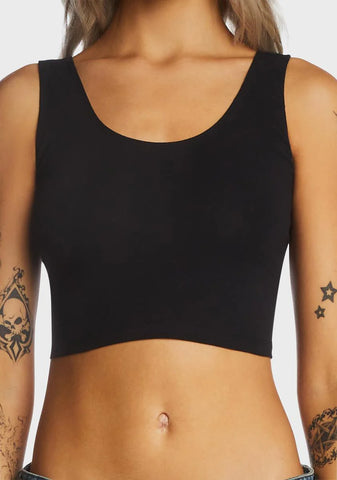 Black Tank Crop Top
