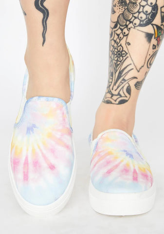 White Poppy Hippie Hype Slip On Sneakers