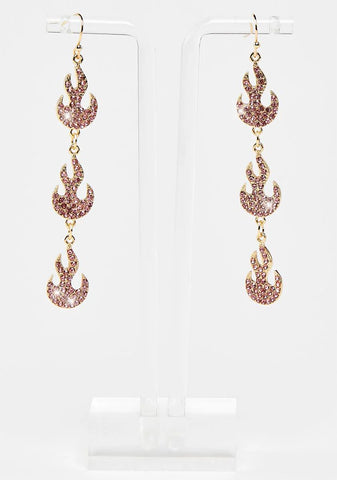 Fan The Flames Drop Earrings