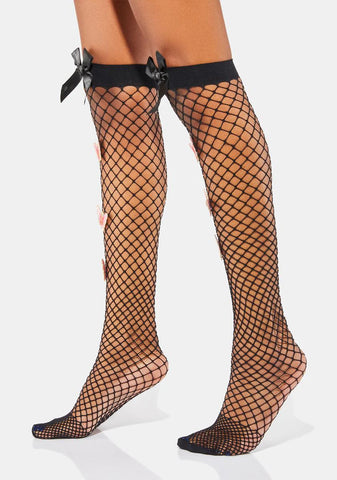Mystic Give Me A Sign Butterfly Fishnet Socks