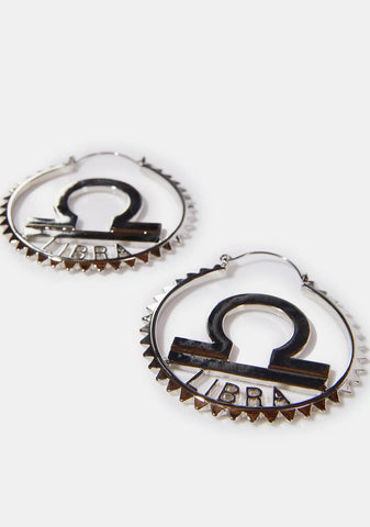Reppin' Libra Hoop Earrings