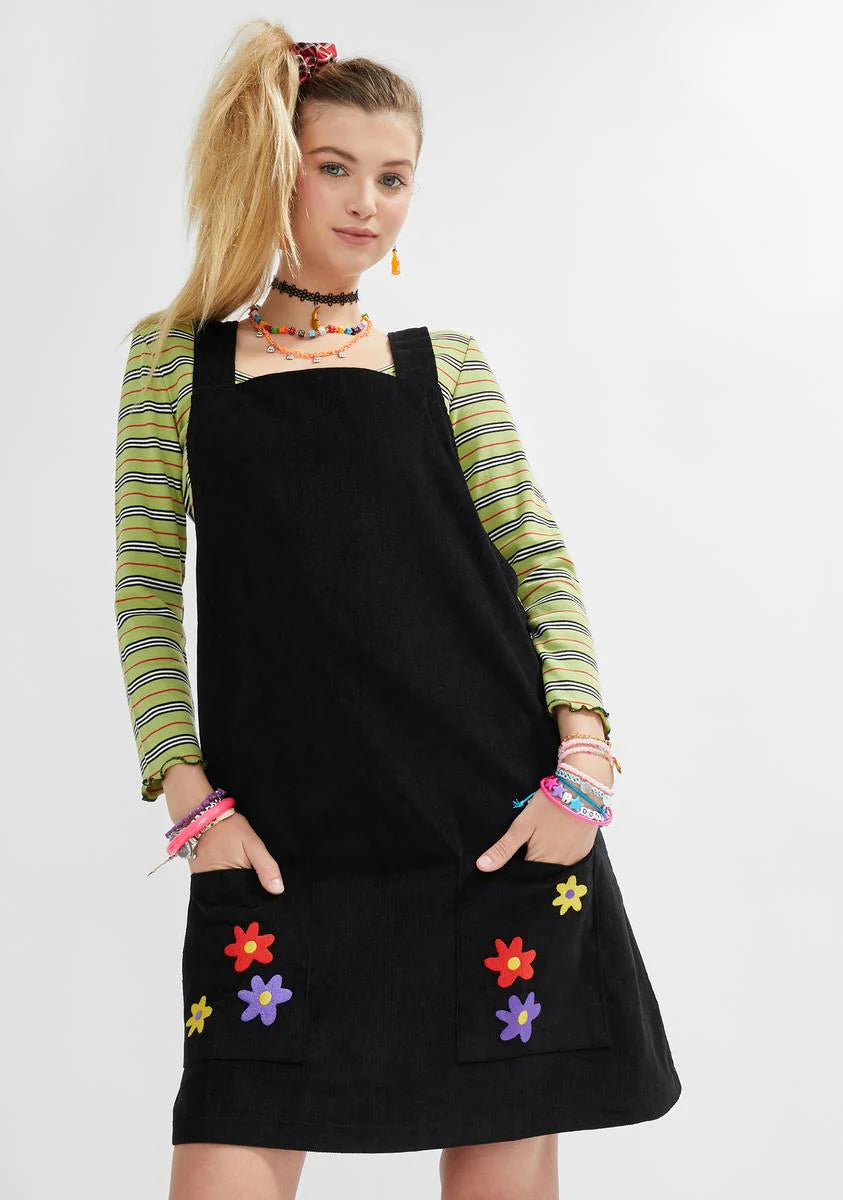 Delighted To Meet You Corduroy Jumper Dress