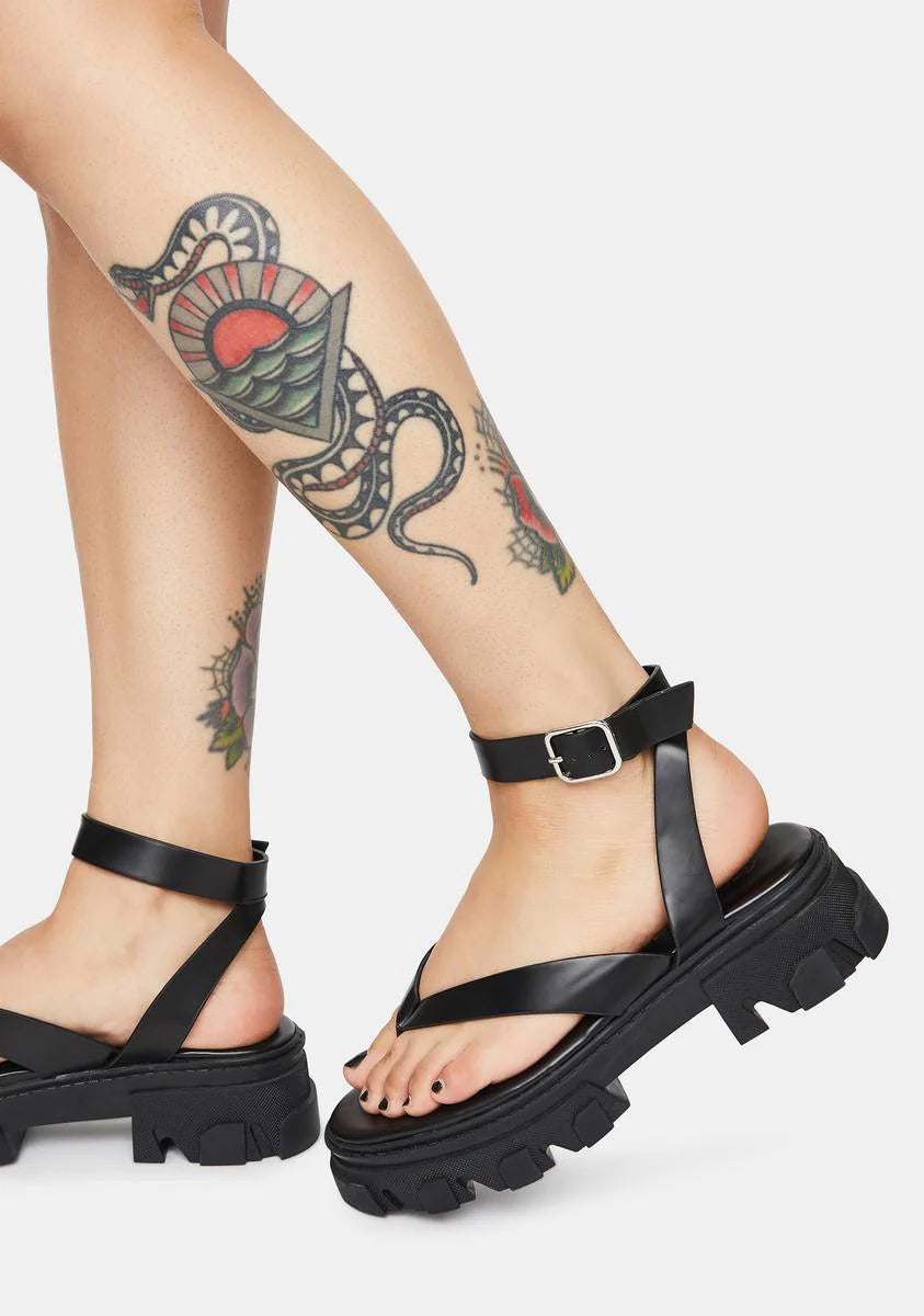 Night Deputy Thong Platform Sandals