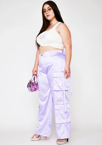 Lavender Totally Candy Crushed Cargo Pants