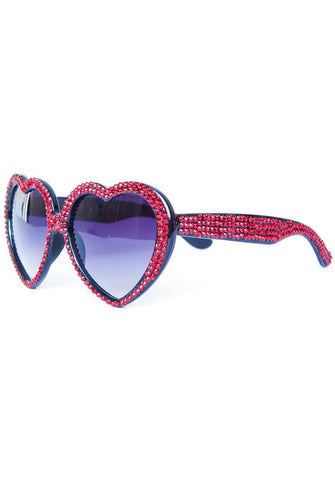 Ruby Red Swarovski® Heart Sunglasses