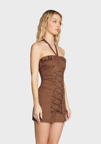 Madeline Lace Up Dress