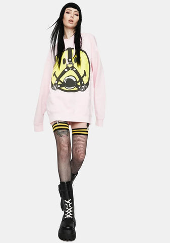 Pink Smiley Ball Gag Hoodie