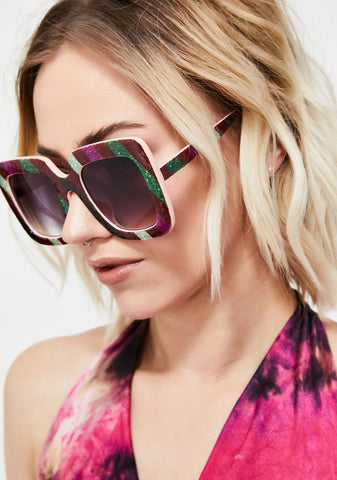 Pixie Sparkle Funk Square Sunglasses