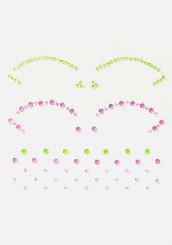 Neon Cut Crease Face Jewels