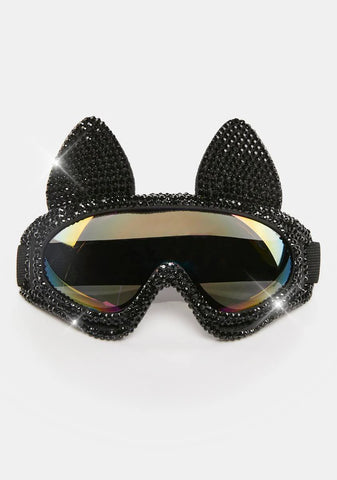 Animal Of Night Rhinestone Goggles