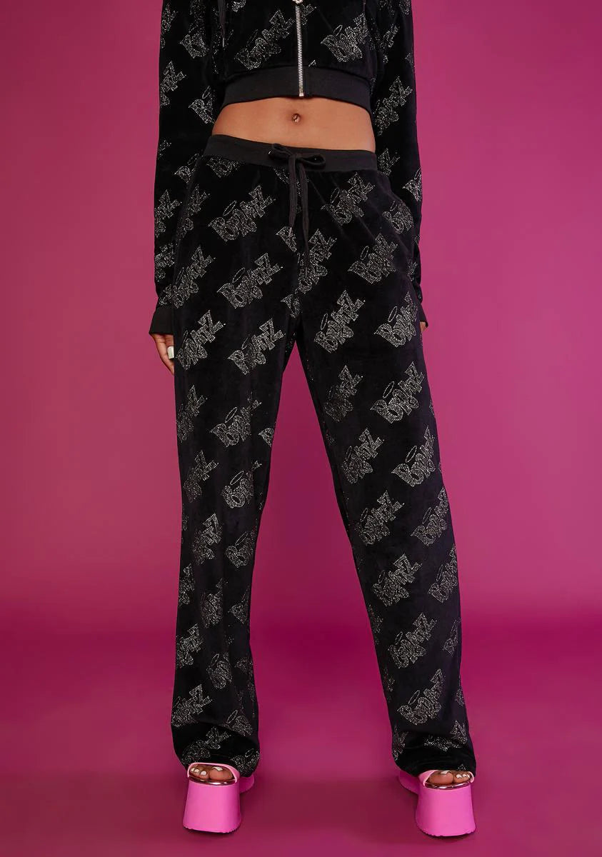 Time To Shine Velour Track Pants