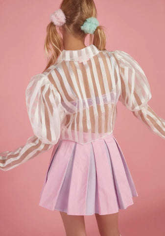 Caught In The Illusion Pleated Skirt