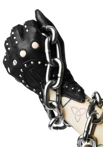 Studded Key Hole Gloves