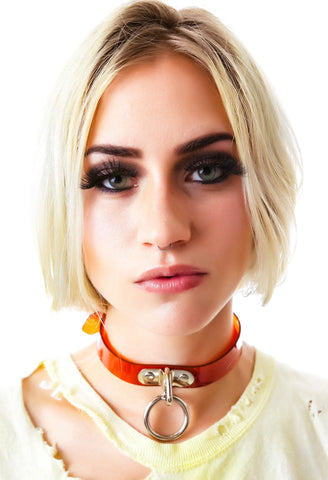 Ogasm O-Ring Collar Choker - White