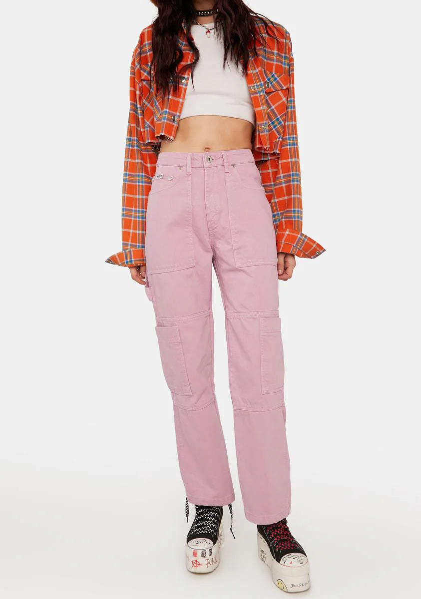 Pink Combat Jeans