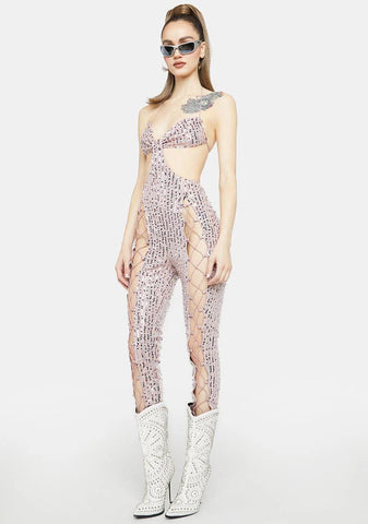 Shoot Your Shot Sequin Jumpsuit