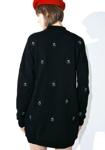 Black Fur Bear Sweatshirt