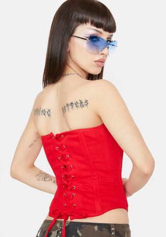 Hot Caught Off Guard Corset Top