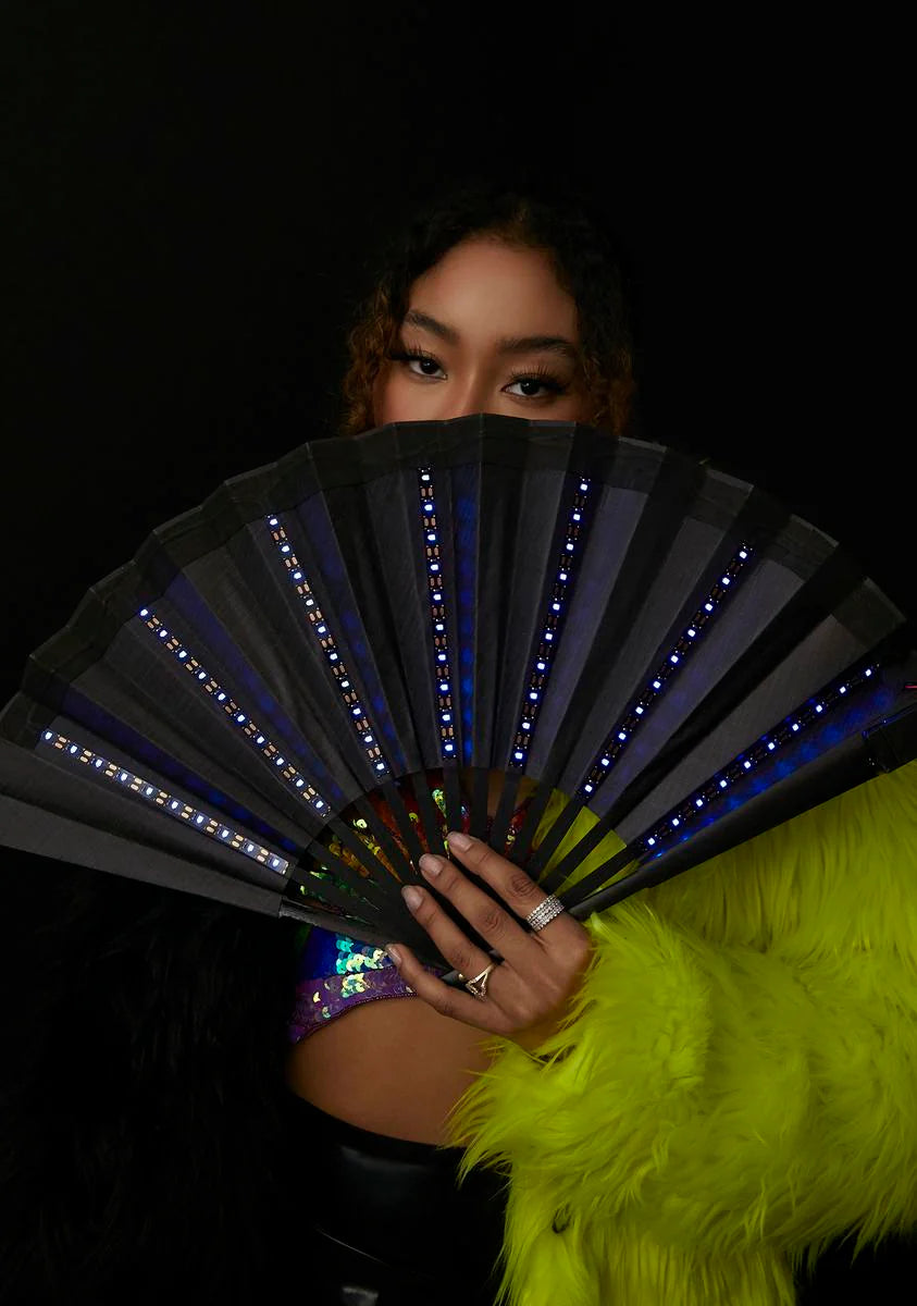 Blue Light Up Fan