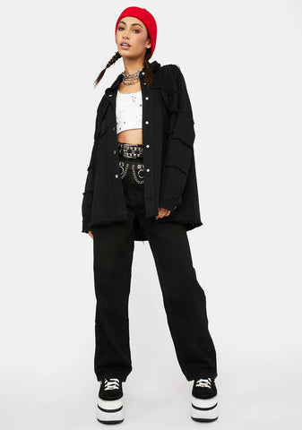 Showoff Skull Denim Jacket