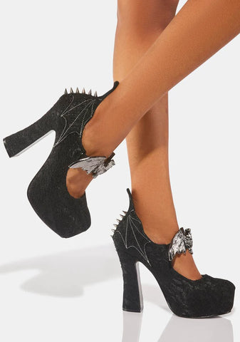 Demon-18 Platform Mary Jane Pumps