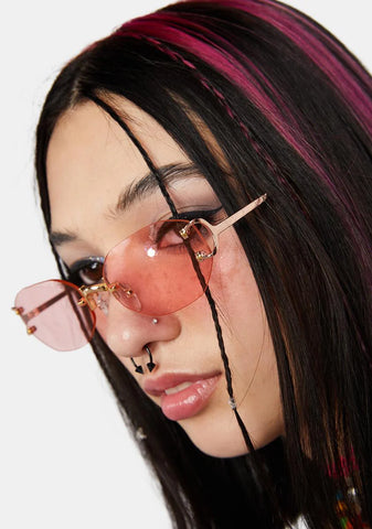 Shining Talker Rimless Sunglasses