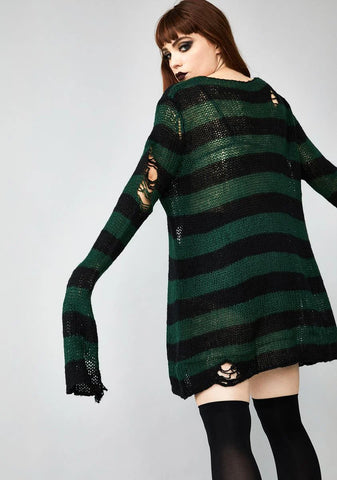 Eternal Nightmare Distressed Sweater