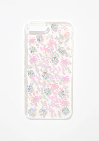 Palm Tree Sequin iPhone Case