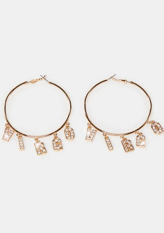Vain Virgo Hoop Earrings