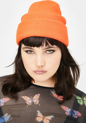 Orange Dallas Beanie