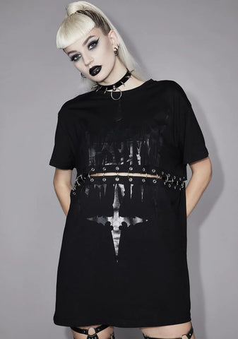 Never Get Nervous Oversized Graphic Tee