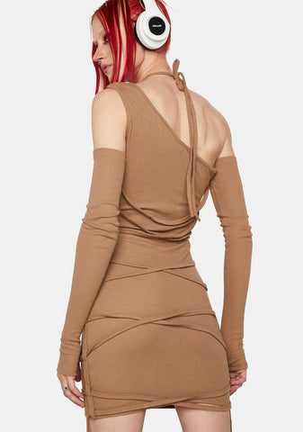 Pixie In Distress Strappy Mini Dress
