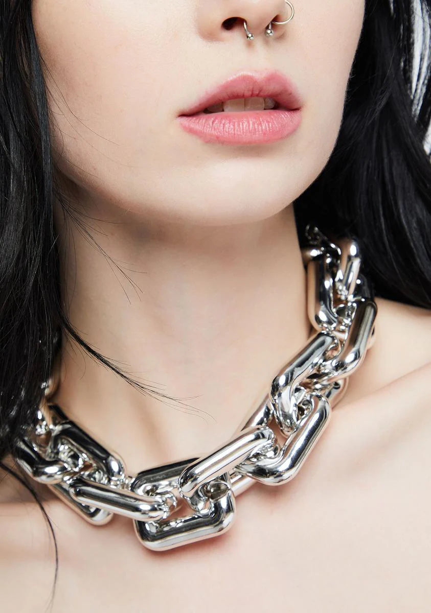 Chrome Worth Fighting 4 Chain Necklace