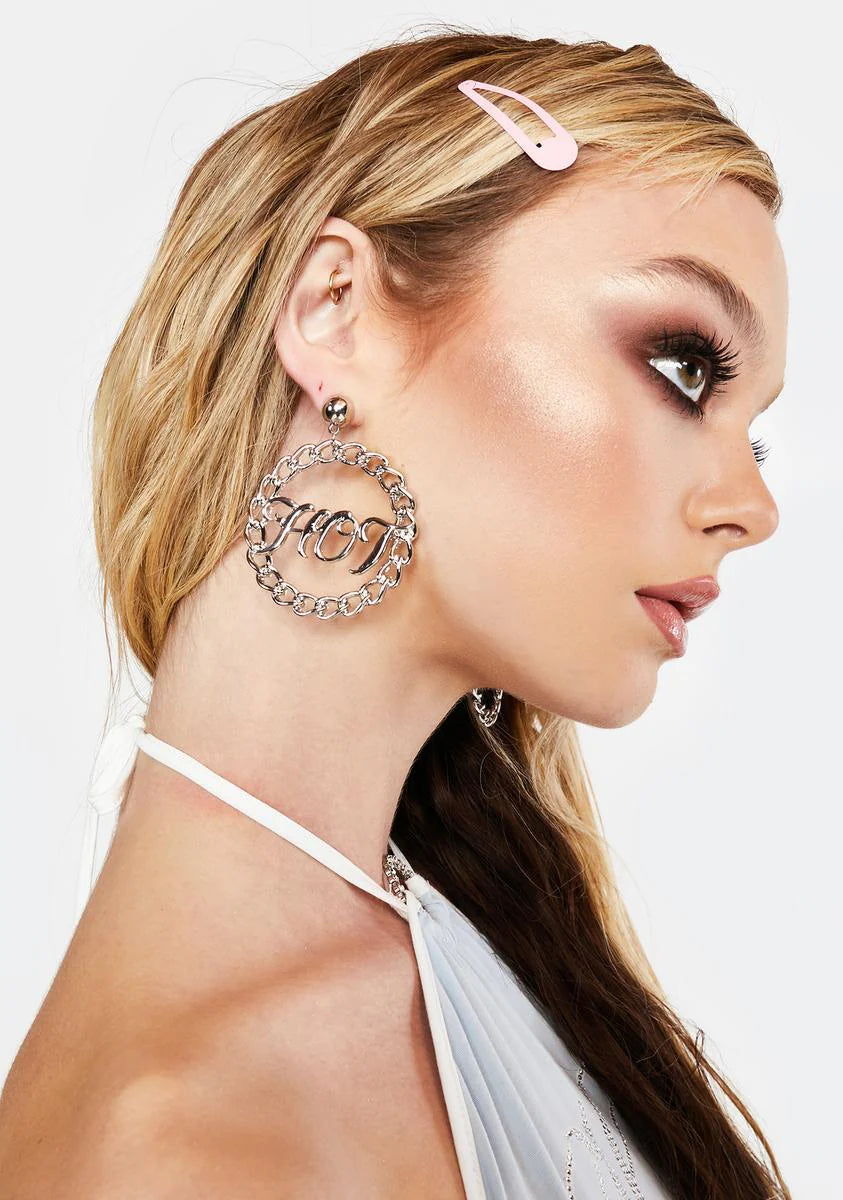 Intense Gazes Hoop Earrings