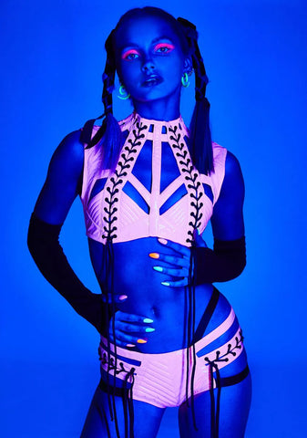 Candy Rude Awakening Harness Bra Top