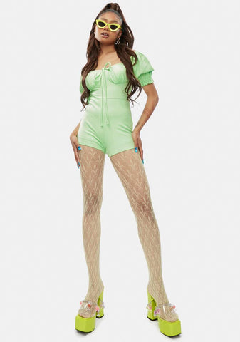 Dank Friend To All Puff Sleeve Romper