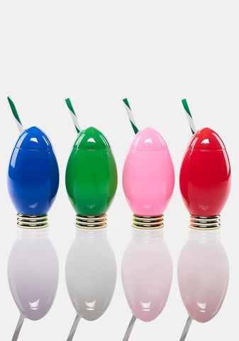 Set Of 4 Minglin' Mini Holiday Light Cups
