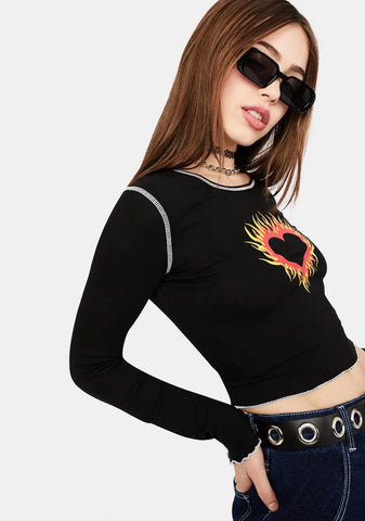 String The Lights Flame Heart Tee