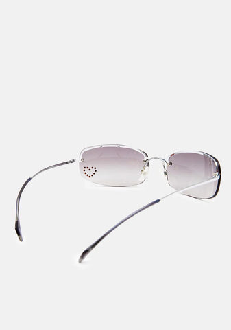 Black Nelly Rhinestone Sunglasses