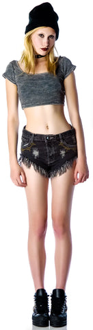 Reality Sux Crop Top - Gray