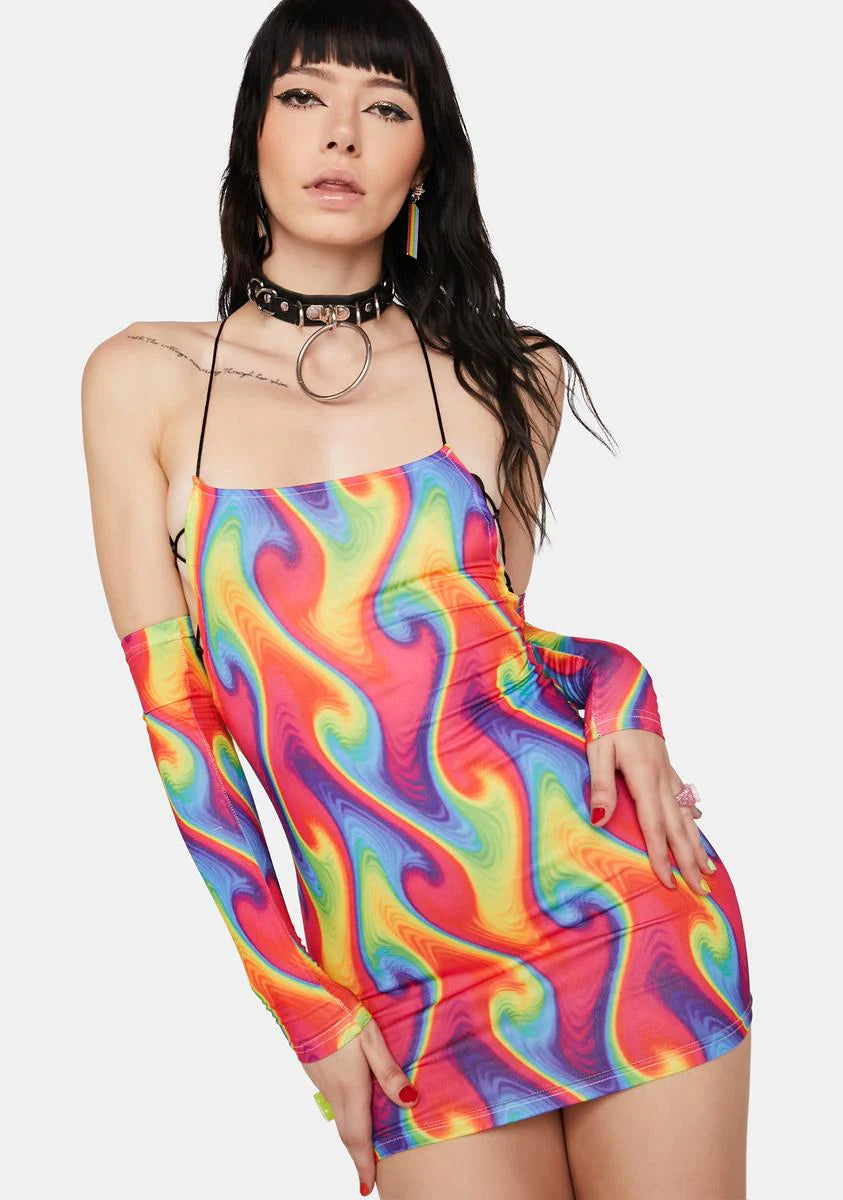 Wild Heat Dress & Gloves Set