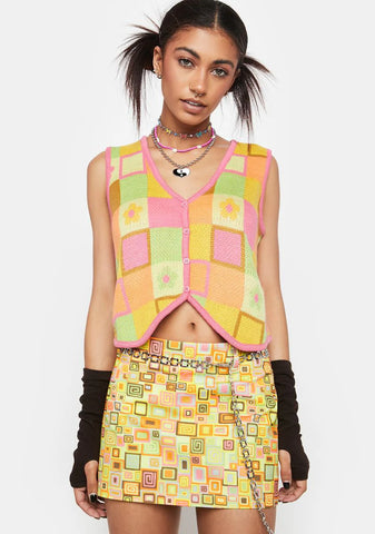 Thinker Chain Mini Skirt