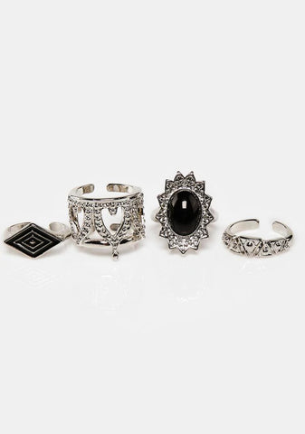 Among The Wildflowers Ring Set