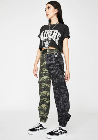 Two Tone Camo Cargo Pants