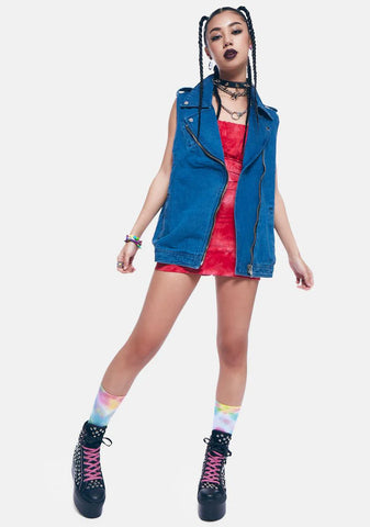 Cut Loose Oversized Denim Vest