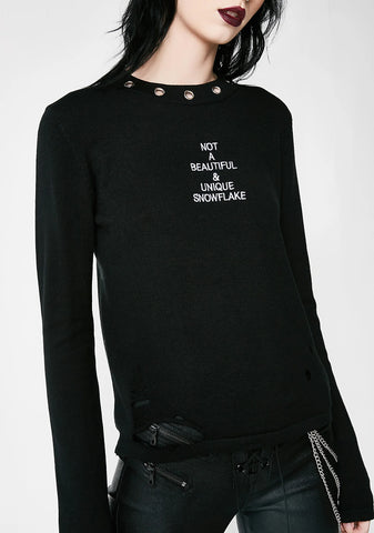 Snowflake Eyelet Jumper